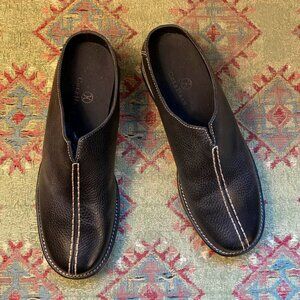 Cole Haan Black Leather Mules, NEW